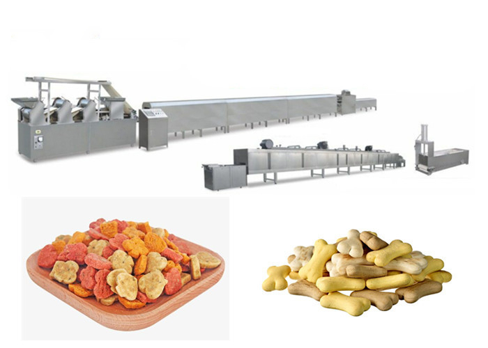 Single / Double Color Pet Biscuit Making Dog Biscuit Machine Made By Stainless Steel