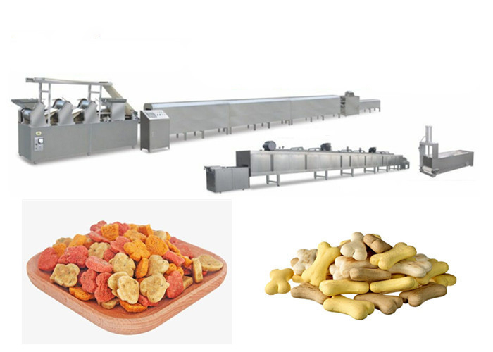 SUS304 Single / Double Color Pet Dog Biscuit Machine Made By Stainless Steel