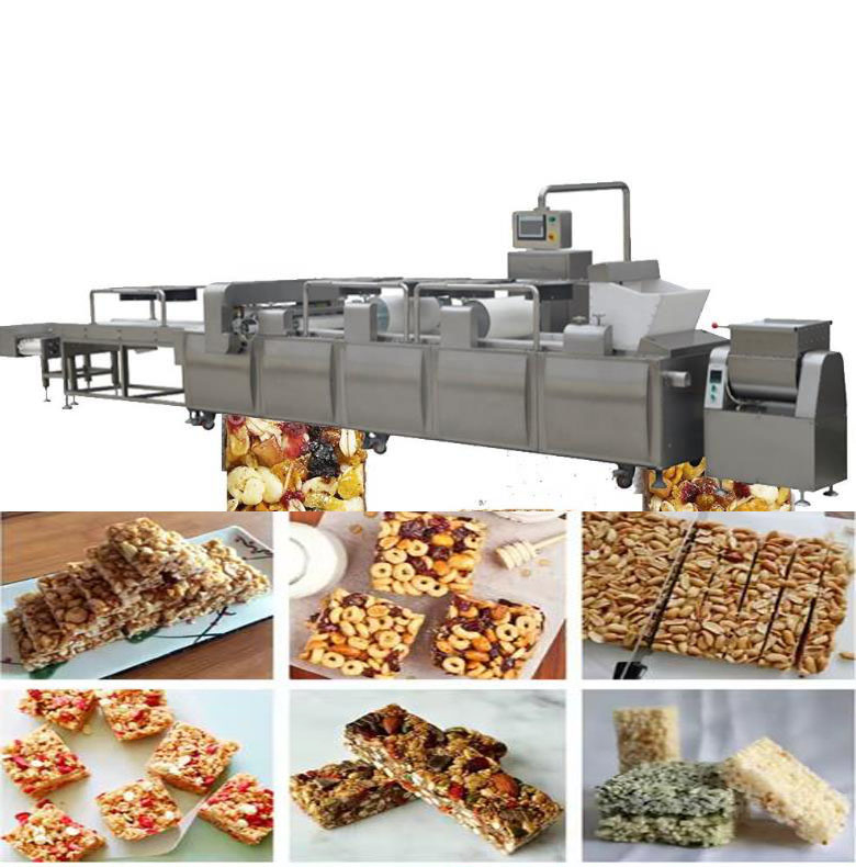 Healthy Snack Chocolate Nut Cereal Energy Bar Forming Machine / Cereal bar making machine
