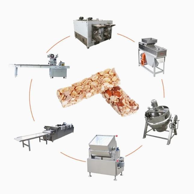 Commercial Cereal Bar Production Line 9kw for Peanut Bar Forming