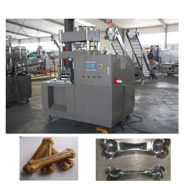 Dog Chews Rawhide Bone Pressing Machine With Double Working Station For Dog Snacks
