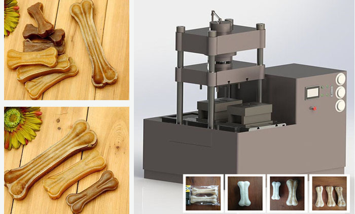 MK -60T Double Working Station Dog Bone Making Machine For Rawhide Dog Bone