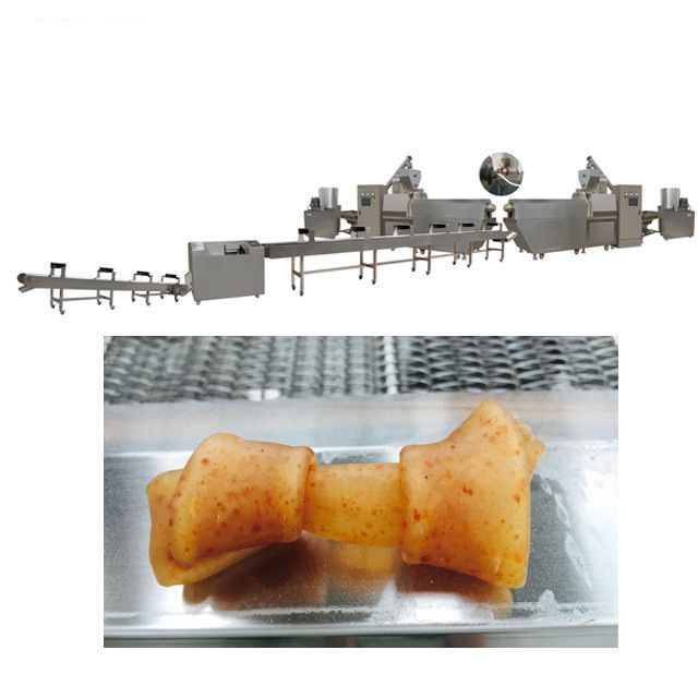 Dog Treats Snacks pet food processing line , double color dog food maker machine