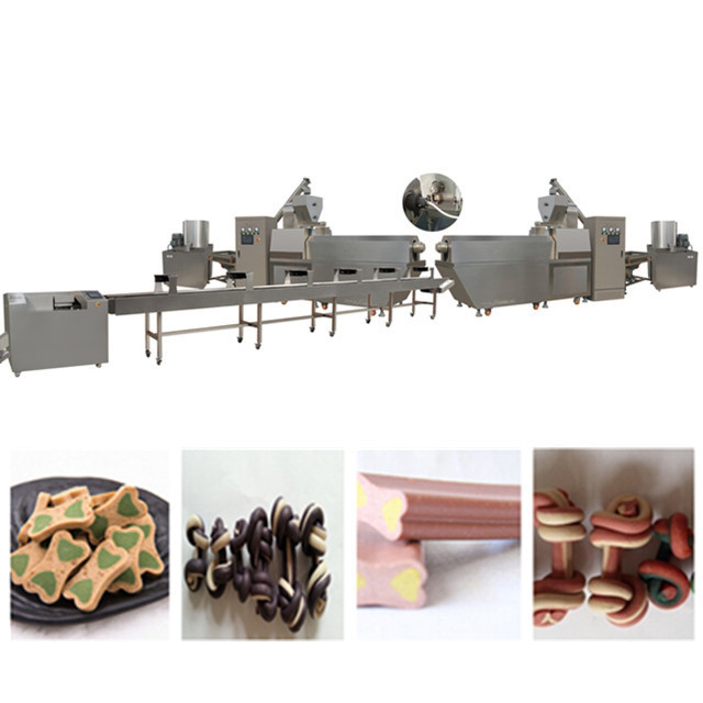 CE Approved Automatic Dog Food Extruder with Capacity 200-250kg , Pet Treats / Dog Chew Food Processing Line