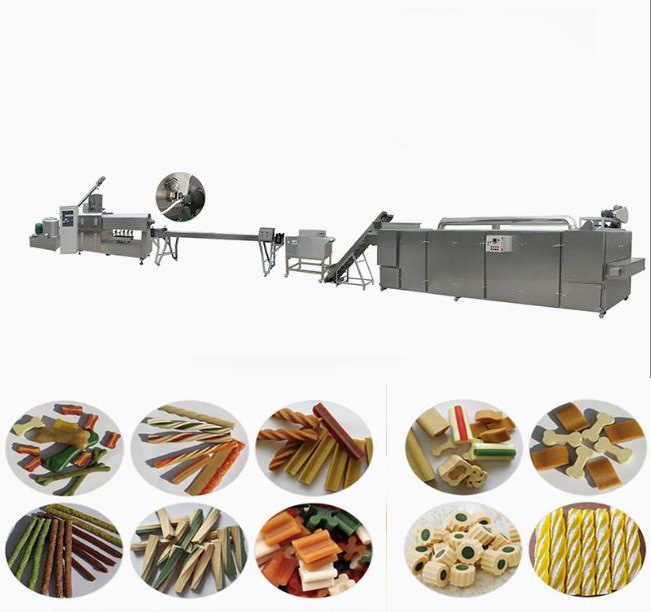 Dental Care Dog Chewing Bones Dog Treat Manufacturing Equipment 145kw 304 ss For Pet Snack