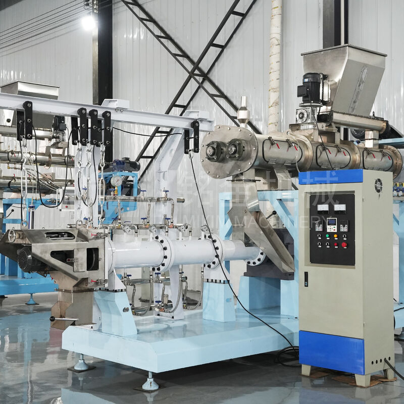 Continuous & Automatic Twin-Screw Extruder Machine for Fish Feed and Pet Food with 380V/50Hz and Various Shapes Moulds