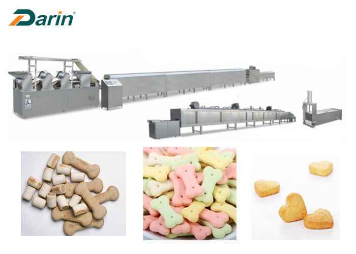Customized Color Dog Biscuit Making Machine , Pet Food Production Line