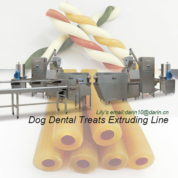Dog Chewing Treats Snack Extruder Machine , Sus Pet Food Production Line