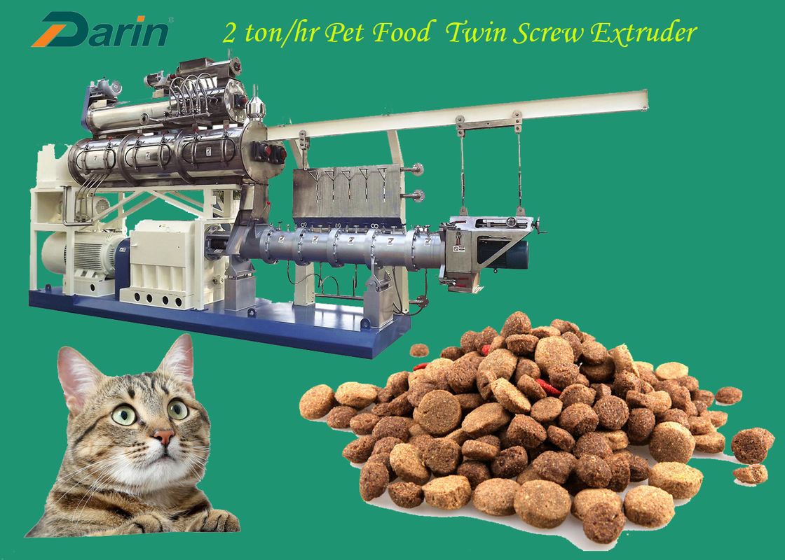 3 Ton/H Dry Pet Food Extruder Machine For Dog Breeding