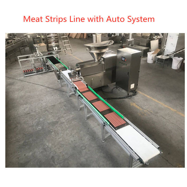 Stanless Steel 304 type Pet Food Manufacturing Equipment , Meat Strip Processing Line