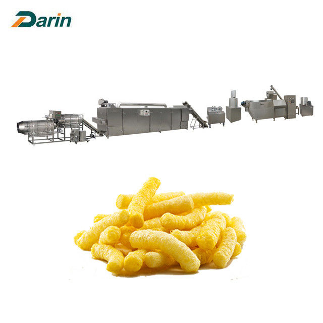 Siemens PLC Chocos Cereals Corn Puff Snack Machine With Touch Screen