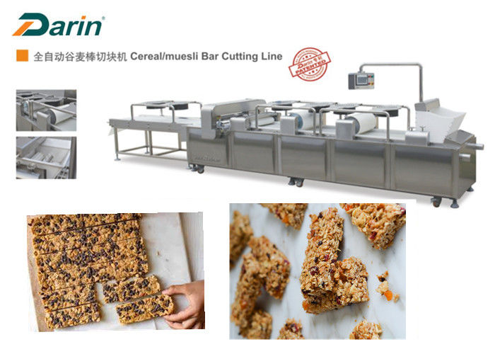 Automatic Stainless Steel Cereal Bar Making Machine Rectangle Snacks Shape