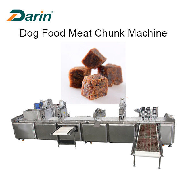 Siemens PLC Codfish Cubes Dog Food Making Machine Stainless Steel