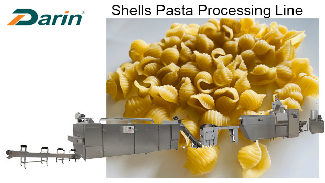 Conchiglie Single Screw Extruder Line Stainless Steel Material