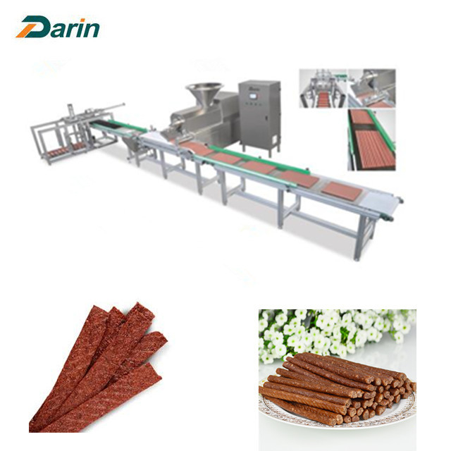 Chewing Dog Snacks Cold Extruder Machine For Making Meat Strips