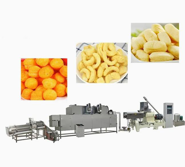 Automatic wheat corn rice puffing machine for cereal 150kg/h , 240kg/h ...